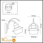 Бра Lumion Franka 3240/1W - Схема