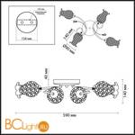 Потолочная люстра Lumion Frizza 3074/4C - Схема