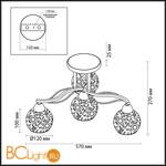 Потолочная люстра Lumion Girona 2942/4C - Схема