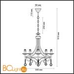 Люстра Lumion Goldena 3128/5 - Схема