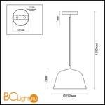 Подвесной светильник Lumion Gwen 3681/1 - Схема