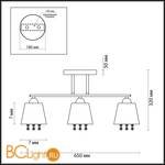 Потолочная люстра Lumion Hannah 3647/3C - Схема