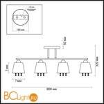 Потолочная люстра Lumion Hannah 3647/4C - Схема