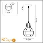 Подвесной светильник Lumion Harald 3637/1 - Схема
