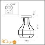 Потолочный светильник Lumion Harald 3637/1C - Схема