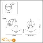 Бра Lumion Honory 3255/1W - Схема