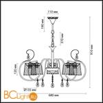 Люстра Lumion Ibbi 3077/5 - Схема