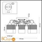 Потолочная люстра Lumion Imani 3262/5C - Схема