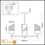 Потолочная люстра Lumion Inna 3737/3C - Схема