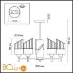 Потолочная люстра Lumion Inna 3737/5C - Схема