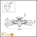 Потолочная люстра Lumion Irena 3124/5C - Схема