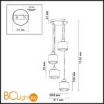 Подвесной светильник Lumion Isko 2210/4 - Схема