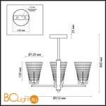 Потолочная люстра Lumion Janna 4409/3C - Схема