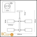 Потолочная люстра Lumion Jared 3741/4C - Схема