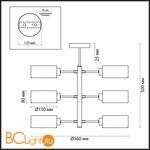 Потолочная люстра Lumion Jared 3741/6C - Схема