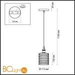 Подвесной светильник Lumion Jess 3799/1 - Схема