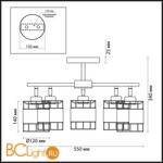 Потолочная люстра Lumion Kayden 3665/5C - Схема