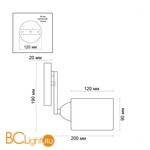 Бра Lumion Keane 3612/1W - Схема