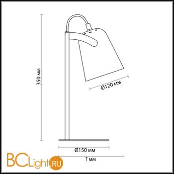 Настольная лампа Lumion Kenny 3651/1T - Схема