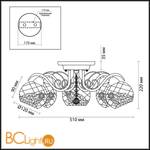 Потолочная люстра Lumion Kerama 3117/5C - Схема