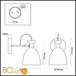 Бра Lumion Kizzy 3734/1W - Схема