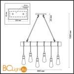 Подвесной светильник Lumion Klaus 3740/6 - Схема