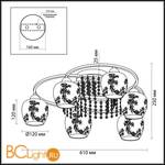 Потолочная люстра Lumion Kristalin 3065/6C - Схема