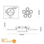 Потолочный светильник Lumion Lanna 4512/96CL - Схема