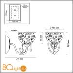 Бра Lumion Levante 3131/1W - Схема