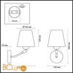 Бра Lumion Lori 3749/1W - Схема