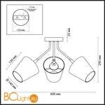 Потолочная люстра Lumion Lori 3749/3C - Схема
