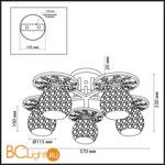 Потолочная люстра Lumion Lunett 3233/5C - Схема