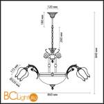 Люстра Lumion Lysette 2986/5A - Схема