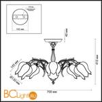 Потолочная люстра Lumion Lysette 2986/5C - Схема