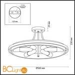 Потолочная люстра Lumion Maeve 4401/6C - Схема