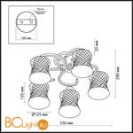Потолочная люстра Lumion Mara 2439/5C - Схема