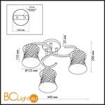 Потолочная люстра Lumion Mara 2439/3C - Схема