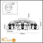 Потолочная люстра Lumion Marlona 3072/5C - Схема