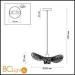 Подвесной светильник Lumion Marta 3743/1 - Схема