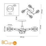 Потолочная люстра Lumion Melissa 4527/4C - Схема