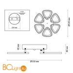 Потолочный светильник Lumion Mieko 4524/84CL - Схема