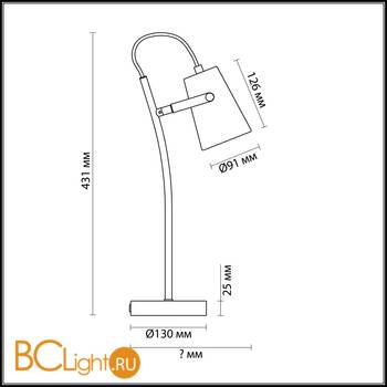 Настольная лампа Lumion Miku 3674/1T - Схема