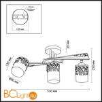 Потолочная люстра Lumion Mirela 3096/3C - Схема