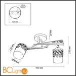 Потолочная люстра Lumion Mirela 3097/2CA - Схема