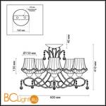 Потолочная люстра Lumion Monga 3134/5C - Схема