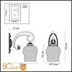 Бра Lumion Monica 3135/1W - Схема