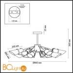 Потолочная люстра Lumion Morgana 4404/8C - Схема