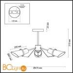Потолочная люстра Lumion Morgana 4404/3C - Схема