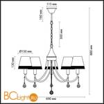 Люстра Lumion Naira 2978/5 - Схема