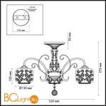 Потолочная люстра Lumion Nanni 3238/3C - Схема